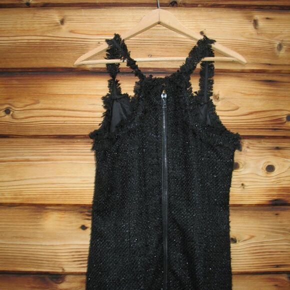 Revolve Alexis Black Metallic Tweed Mini Dress - Picture 6 of 8